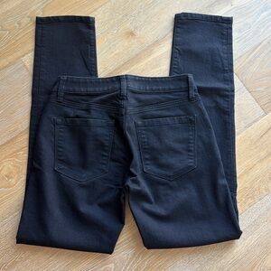 LOFT Ann Taylor 25 / 0 curvy skinny jeans black stretch slim straight worn 1x